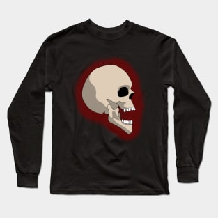 Human Skull with Red Glow Long Sleeve T-Shirt